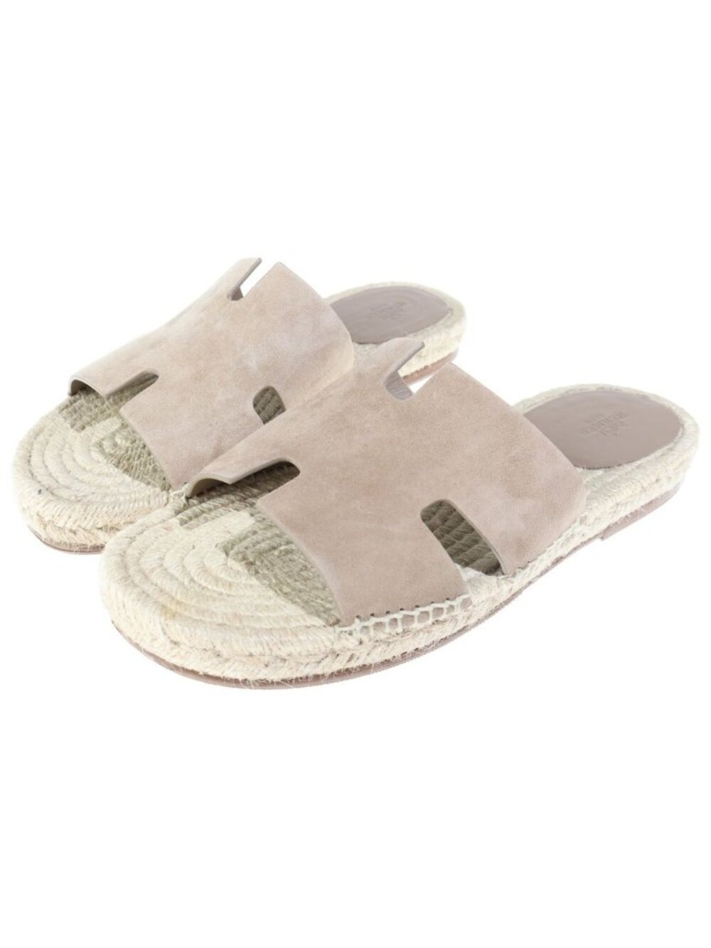 Hermes Antigua Espadrilles Suede Sandals Brown